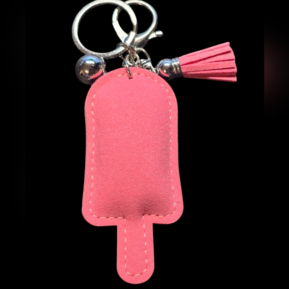 Colorful Rhinestone Popsicle Bag Charm Keychain - Picture 2 of 2